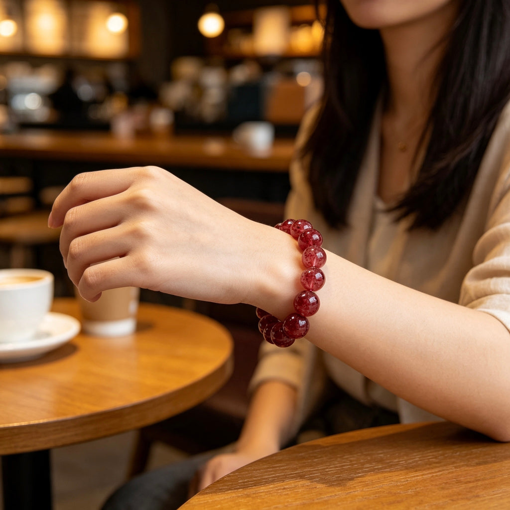Strawberry Quartz Bracelet